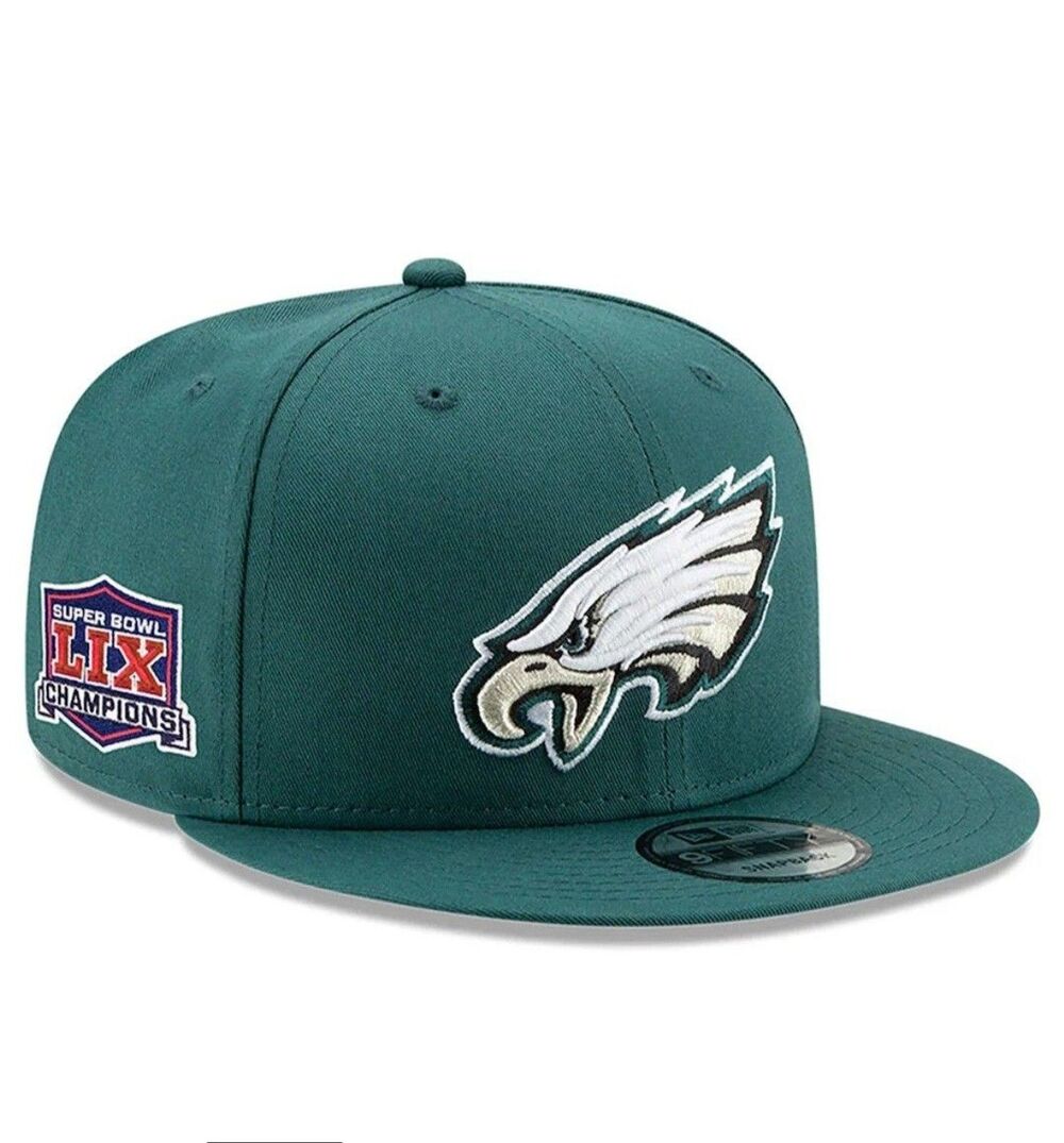 Philadelphia Eagles Super Bowl LIX Champions Side Patch New Era 9Fifty Snapback